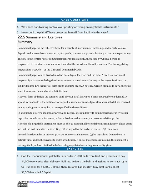 Business Law and the Legal Environment - Page 797